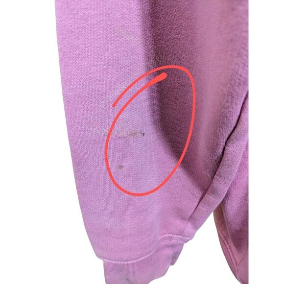 Vintage Womens Large Sweatshirt Kitty Cat Face Powder Pink Sparkle Puffy Paint - Picture 11 of 12